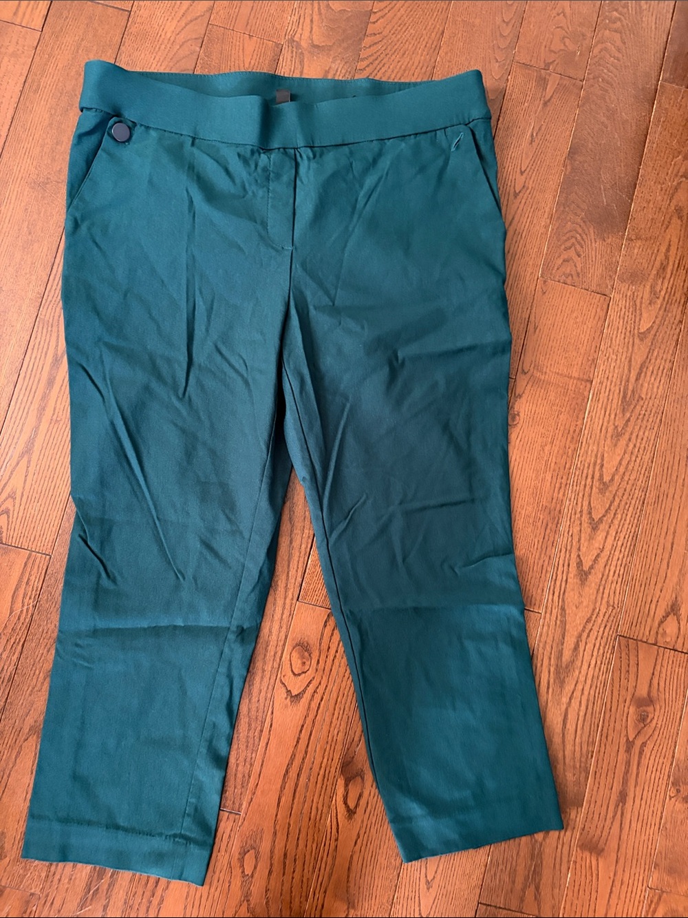 Stretchy teal capris